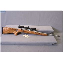 Savage mod MK II .22 LR cal clip fed bolt action Rifle w/21" bull barrel [ stainless finish, laminat