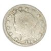 Image 1 : 1909 *KEY DATE* LIBERTY "V" NICKEL RED BOOK VALUE IS $4.00+ *NICE EARLY VERY GOOD GRADE*!!