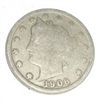 Image 1 : 1906 LIBERTY "V" NICKEL RED BOOK VALUE IS $4.00+ *NICE EARLY VERY GOOD GRADE*!!