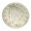 Image 1 : 1910 LIBERTY "V" NICKEL RED BOOK VALUE IS $4.00+ *NICE EARLY VERY GOOD GRADE*!!