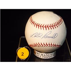 Autographed Bill Russel Baseball.  Rawlings Official MLB - appraised or estimated retail value $200.