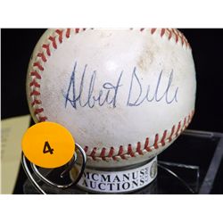 Belle & Carey Autographed Baseball.  Rawlings Official MLB autographed by Albert Belle and Herbert C