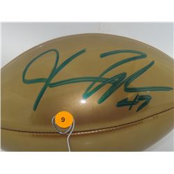 John Lynch Autographed Football.  Wilson Football.  Appraised or estimated retail value $300.  COA b