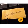 Image 1 : Dave Bancroft Die Cut Autograph.  Appraised or estimated retail value $600.  COA by Christopher Mora