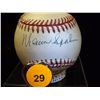 Image 2 : Warren Spahn Autographed Baseball.  Rawlings Official NLB.  Appraised or estimated retail value $450