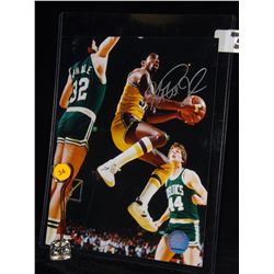 Magic Johnson Autographed Photo.  8x10 Color Photo.  Appraised or estimated retail value $350.  COA 