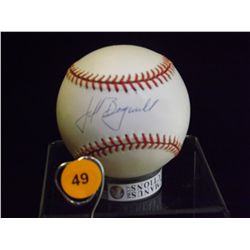 Jeff Bagwell Autographed Baseball.  Rawlings Official NLB.  Appraised or estimated retail value $350