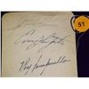 Image 2 : Satley, Slaughter & Campanella Die Cut Autographs with Additional Autograph on Reverse (Unknown).  A
