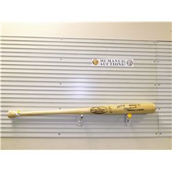 Pujols and Musial Autographed Baseball Bat. Hellerick and Bradsby Louisville Slugger 181 Bat. Signed