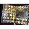 Image 2 : 1990 Topps Baseball Coin Set.  Complete Metal Button Type Coin Set with Tri Fold Plastic Holder.   A