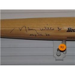 Maury Willis MVP Autographed Bat.  Rawlings Big Stick Professional Bat.  Appraised or estimated reta