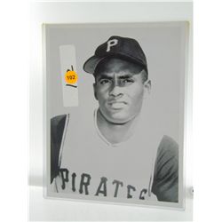 Roberto Clemente Autographed Photo.  8x10 Photo.  Appraised or estimated retail value $500.  No COA.
