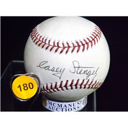 Spalding Little League Baseball Autographed by Casey Stengel. Appraised or estimated retail value $5