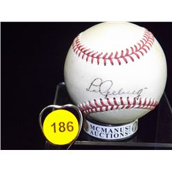 Athletic Goods Baseball Autographed by Lou Gehrig.  Appraised or estimated retail value $18,000.  CO