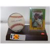 Image 1 : Billy Herman Autographed Baseball & Card.  Rawlings Official ALB/ Stand & Trading Card.  Appraised o
