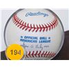 Image 2 : Reggie Jackson Autographed Baseball with 1964 Fleer Cased Card.  Rawlings Official ALB.  Appraised o