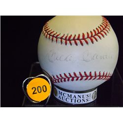 Mickey Mantle Autographed Baseball.  Rawlings Official ALB.  Appraised or estimated retail value $20