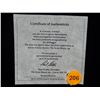 Image 3 : Joe DiMaggio Autographed Display.  14x31 Shadowbox display with Photo and Autographed Baseball.  App