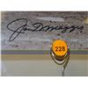 Image 2 : Joe Dimaggio Autographed Display.  19x20 Display including Photos & Yankees Pin.  Appraised or estim
