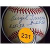 Image 1 : Virgil Trucks Autographed Baseball.  Rawlings Official ALB and card.  Appraised or estimated retail 