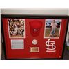 Image 1 : Stan Musial Autographed Shadowbox Display.  31x23x5 including hat, ball and two photos (All Autograp