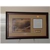 Image 1 : Babe Ruth Autographed Display.  Framed photo, Separate Signature and History of 60th Home Run.  Appr