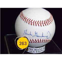 Hank Greenberg Autographed Baseball.  Wilson Official Approved MLB.  Appraised or estimated retail v