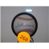 Image 2 : Williams & Mantle Autographed Shadowbox Display.  31x32x8 including autographed ball, hat & photo by