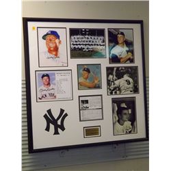 "Mantle & Maris The M&M Boys" Autographed Display.  35x35 Framed Display - 5 Signed Photos, 1 Autogr
