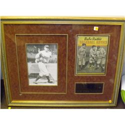 Babe Ruth "Sincerely" Autographed Advice Book.  Framed Advice Book #202.  Appraised or estimated ret