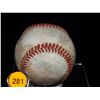 Image 2 : Robinson & Paige Autographed Baseball.  Unknown Baseball with Autographs of Jackie Robinson and Satc