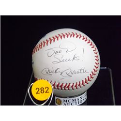 Mickey Mantle Autographed Baseball Signed "Joe D Sucks".  Rawlings Official Ball 1991 All Star Game 