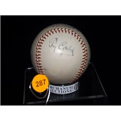 Ty Cobb Autographed Baseball.  Spalding Offical NLB.  Appraised or estimated retail value $7000.  CO