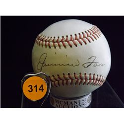 Jimmie Foxx Autographed Baseball.  Wilson "GO GO SOX" Official League Baseball.  Appraised or estima