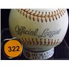 Image 4 : Babe Ruth Autographed Baseball. H. Cook Dpt. Goods Oficial League Baseball.  Appraised or estimated