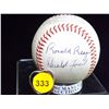 Image 1 : Spalding Offical National League Baseball Autographed by US Presidents Ronald Reagan, Gerald Ford, R