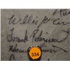 Image 28 : Pants Autographed by 60 HOF Players. Frame is 33x43, signatures include: Satchel Paige, Roger Maris,