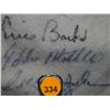 Image 32 : Pants Autographed by 60 HOF Players. Frame is 33x43, signatures include: Satchel Paige, Roger Maris,