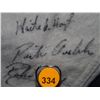Image 34 : Pants Autographed by 60 HOF Players. Frame is 33x43, signatures include: Satchel Paige, Roger Maris,