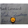 Image 47 : Pants Autographed by 60 HOF Players. Frame is 33x43, signatures include: Satchel Paige, Roger Maris,