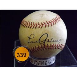 Worth Offical League Baseball autographed by Lou Gehrig. Appraised or estimated retail value $18,000