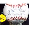 Image 4 : Spalding Offical National League baseball Autographed by Babe Ruth and Lou Gehrig. Appraised or esti