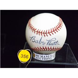 Babe Ruth and Lou Gehrig Autographed Baseball. Sandlot League Ball Autographed by Ruth and Gehrig. A