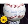 Image 2 : Mickey Charles Mantle Autographed Baseball. Wilson A1010 Official Approved ML Performance Specificat