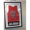Image 1 : Michael Jordan Autographed Jersey. Framed Chicago Bulls #23 Basketball Jersey, Signed in the "2" in 