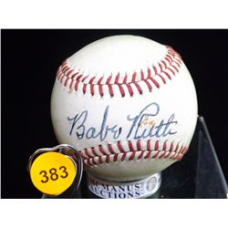 Babe Ruth Autographed Baseball. Spalding Official National League Ball. Appraised or estimated retai