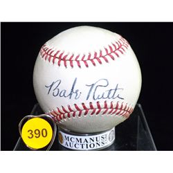 Babe Ruth Autographed Baseball. Triple Crown Official League Ball. Appraised or estimated retail val