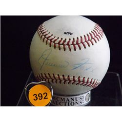 Jimmie Foxx Autographed Baseball. J. deBeer and Son Double Header Little League Ball. Appraised or e