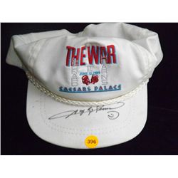 Sugar Ray Leonard Autographed Hat. '"The War" Leonard-Hearns June 12, 1989 Caesars Palace' Hat. Appr