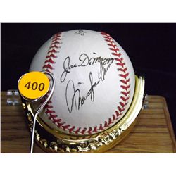 Joe DiMaggio and Marilyn Monroe Autographed Baseball. Spalding Official Major League Specifications